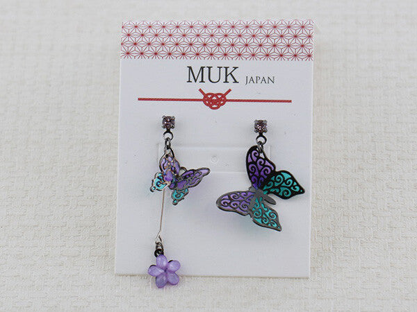 Orecchini "Butterfly" Viola e Azzurro