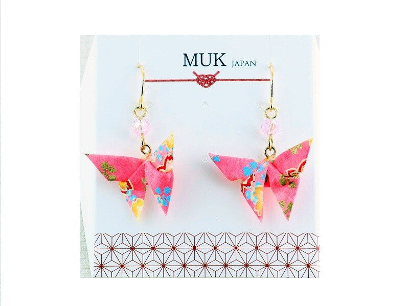 Orecchini "Farfalla Origami" Rosa