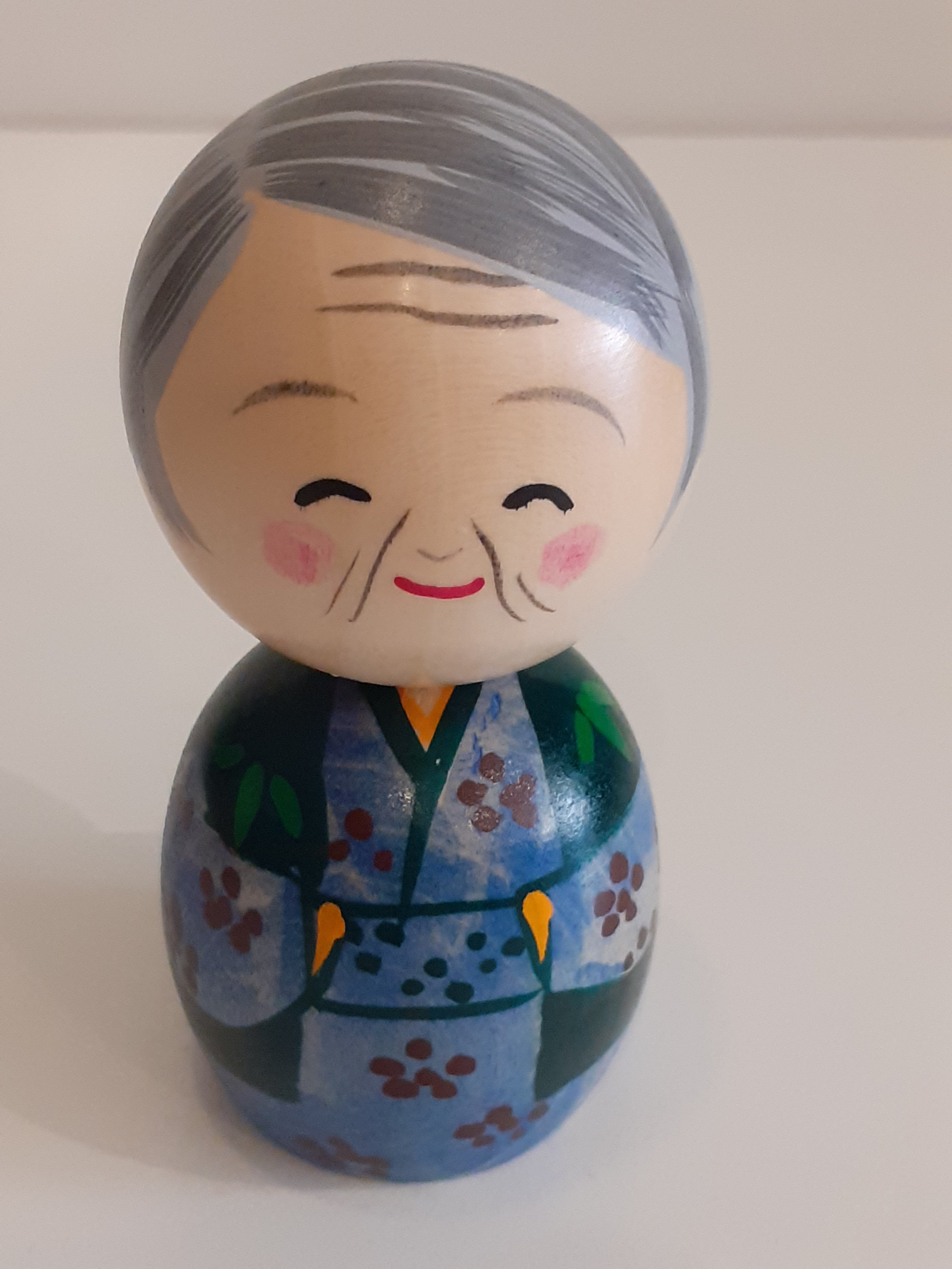 Coppia di Kokeshi  Tradizionali "Kotobuki"