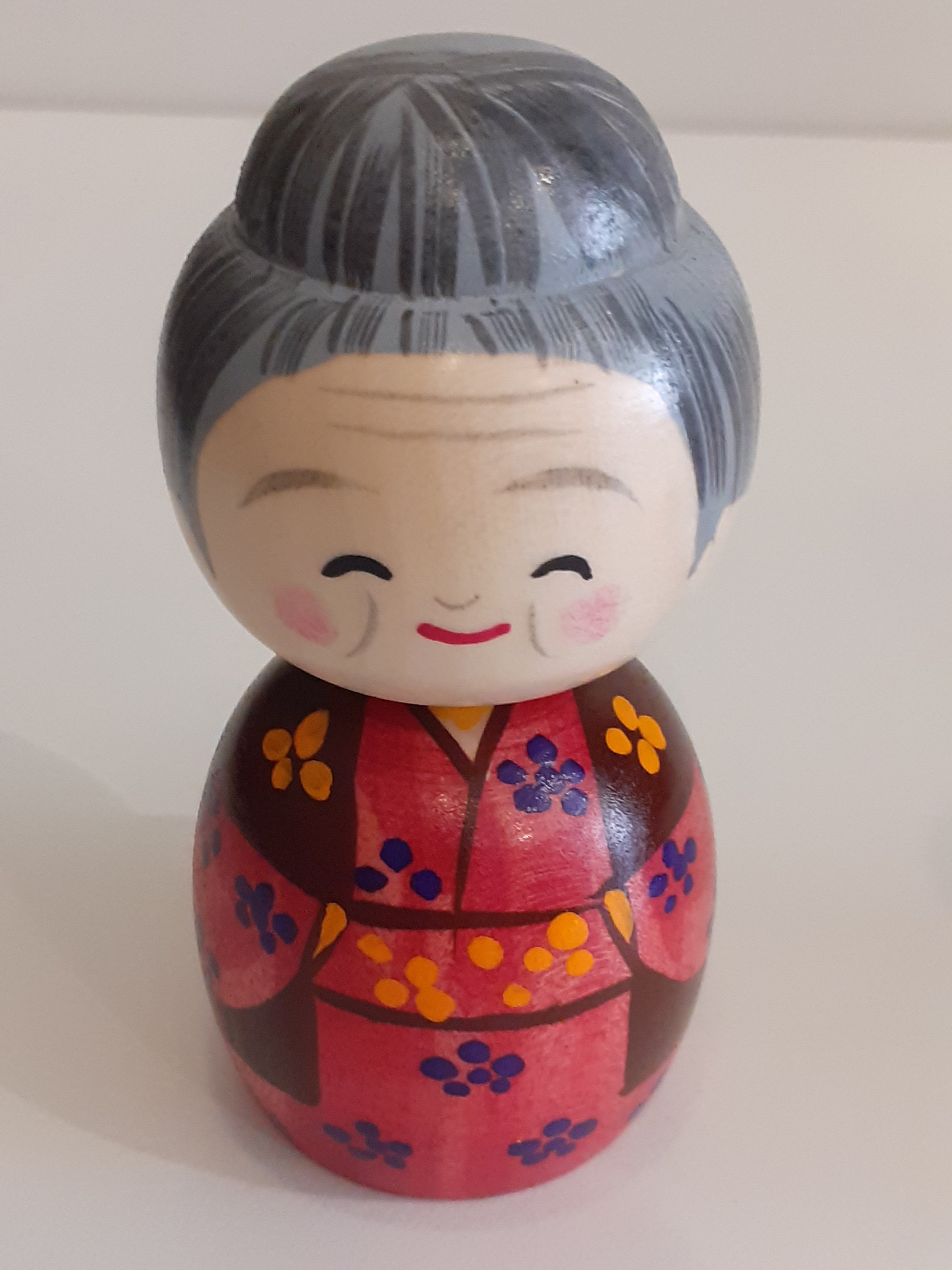 Coppia di Kokeshi  Tradizionali "Kotobuki"