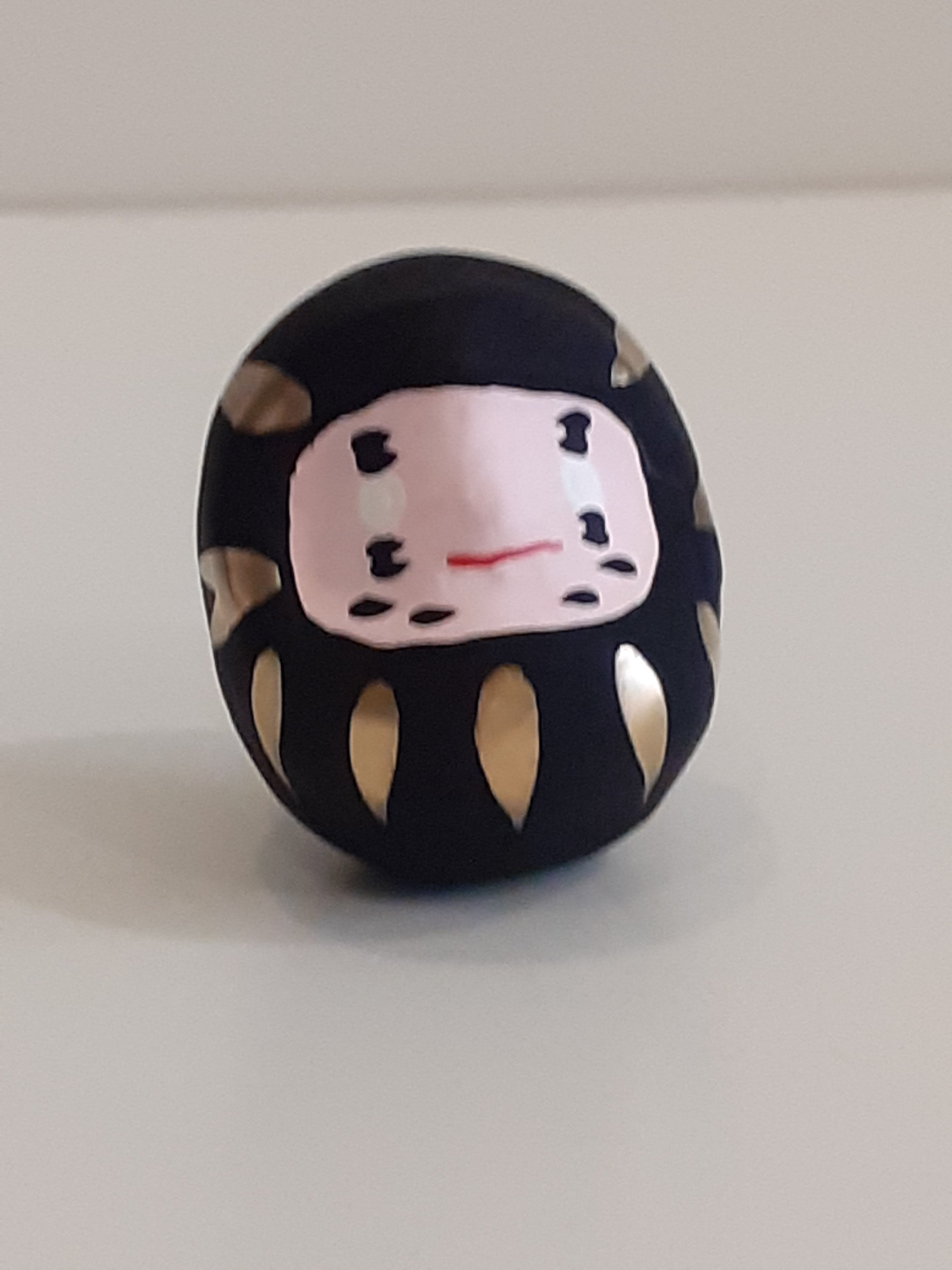 Mini Daruma Ceramica Nero