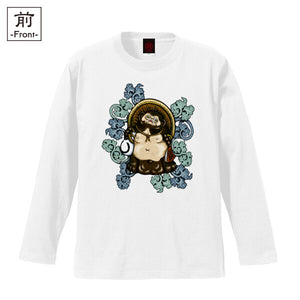 T-shirt "Tanuki" bianca XL