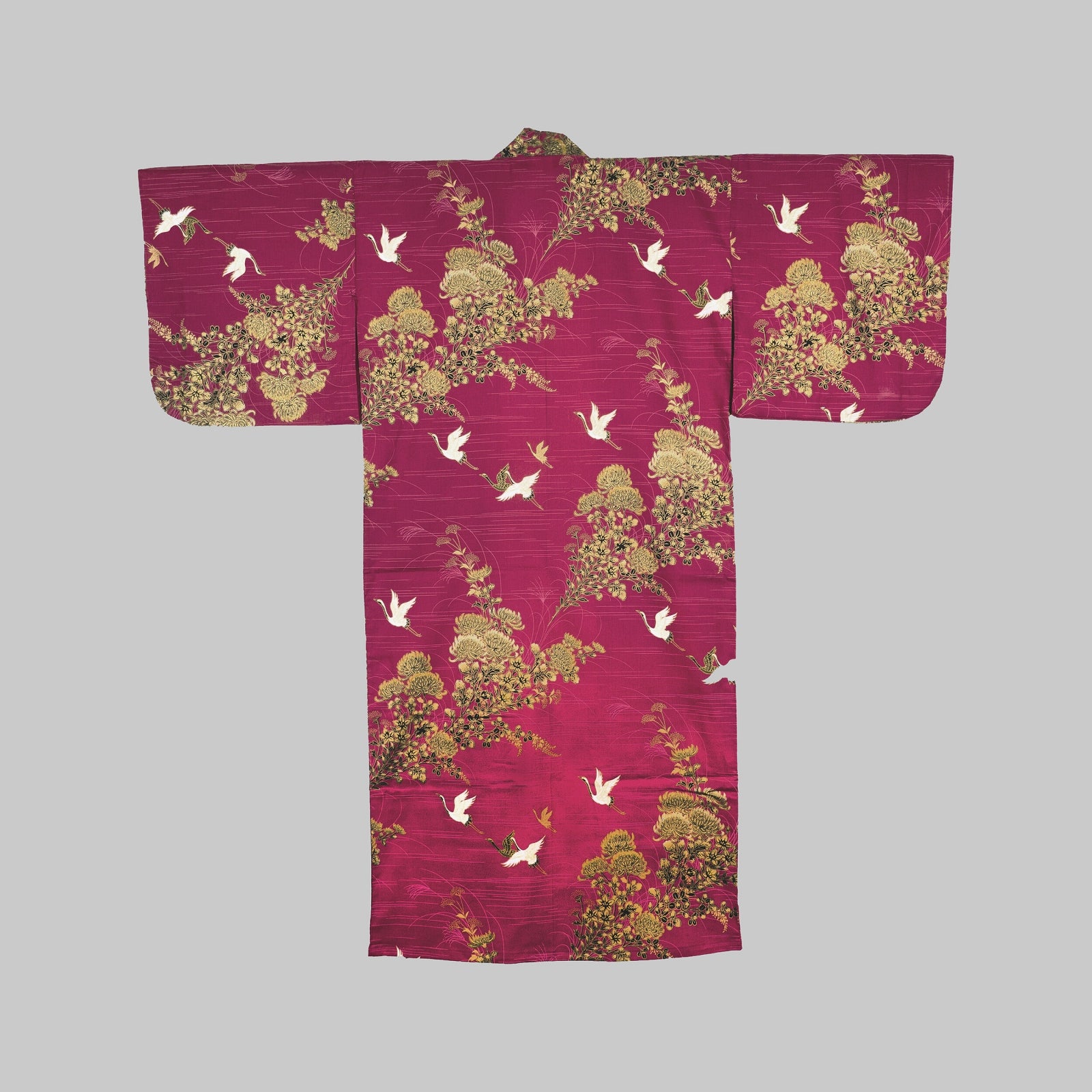 Kimono "Gru and Gold Flowers"