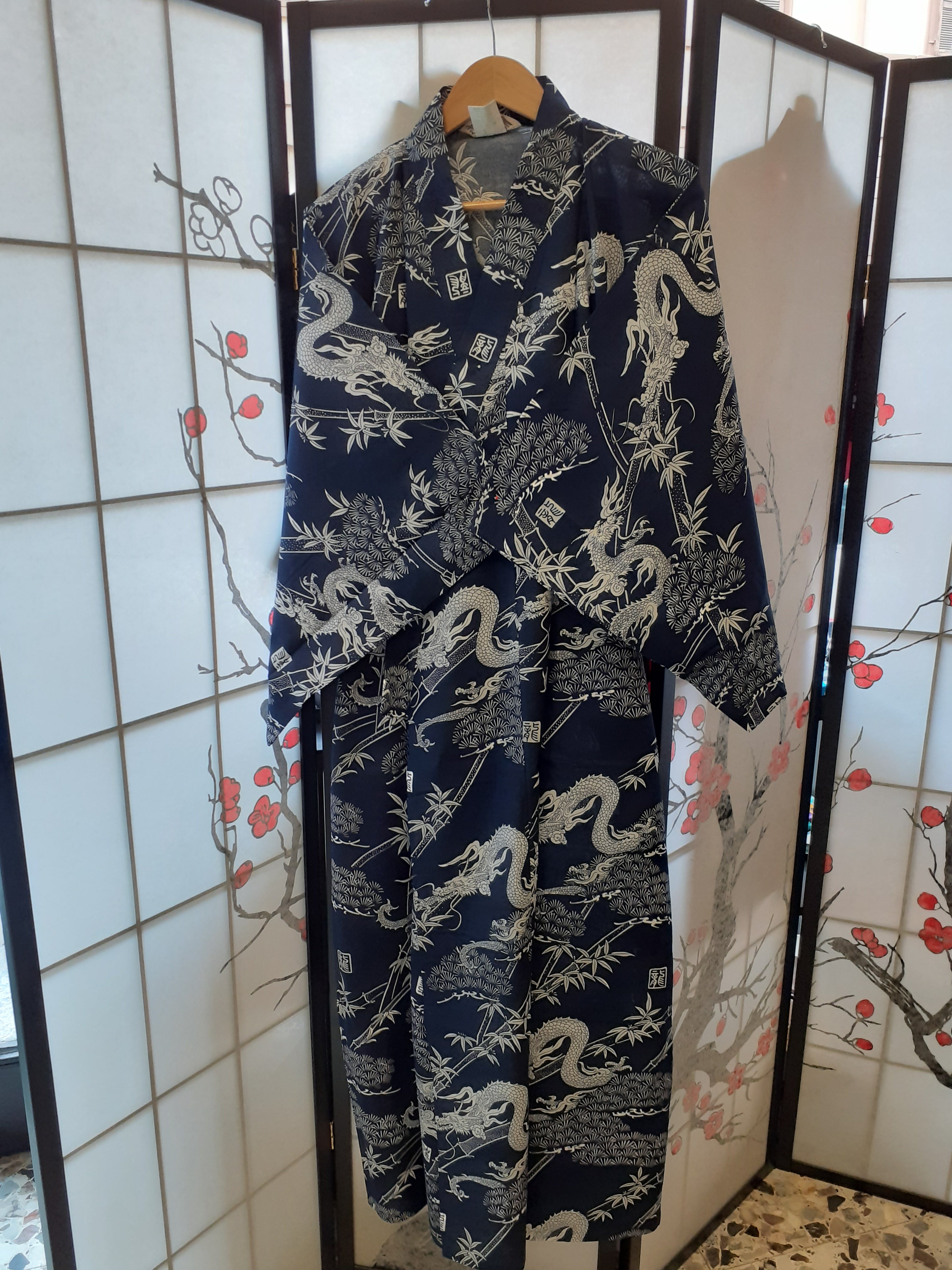 Kimono "Dragon" Blue