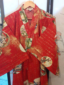 Kimono "Japanese Pictures Red"